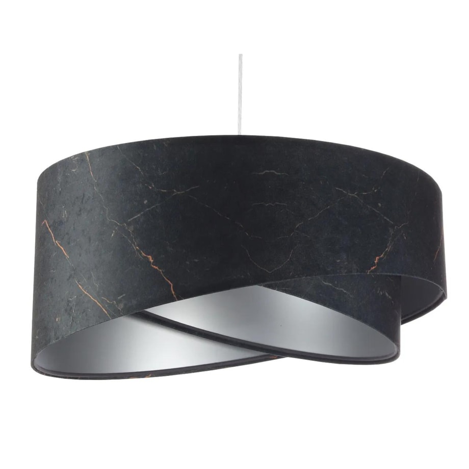Lampa wisząca BLACK MARBLE czarna/srebrna