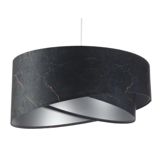 Lampa wisząca BLACK MARBLE czarna/srebrna