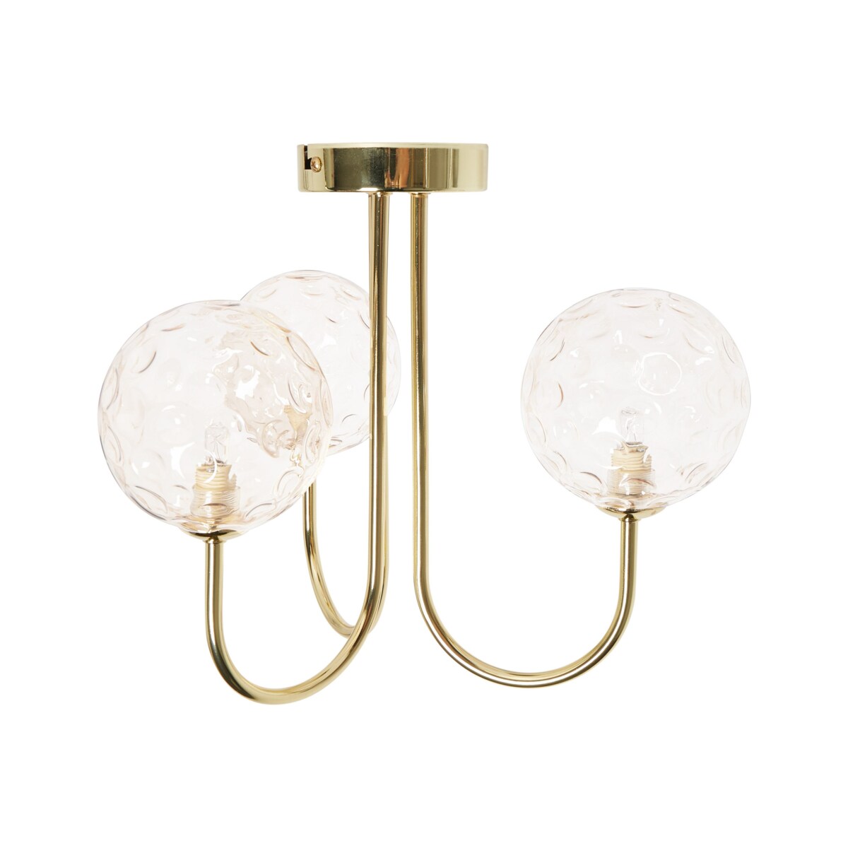 Lampa 3-punktowa szklana beżowa ANADYR