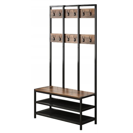 Wieszak industrialny na ubrania buty stojak loft garderoba szafa siedzisko