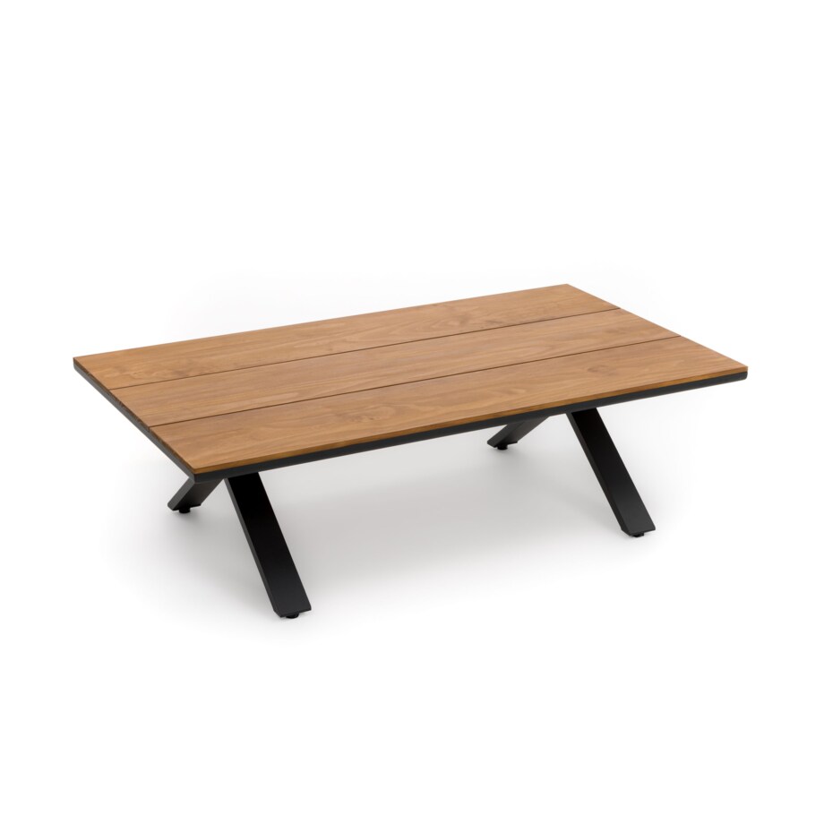 Meble ogrodowe nowoczesne luksusowe aluminiowe MARABELLA szaro drewniane