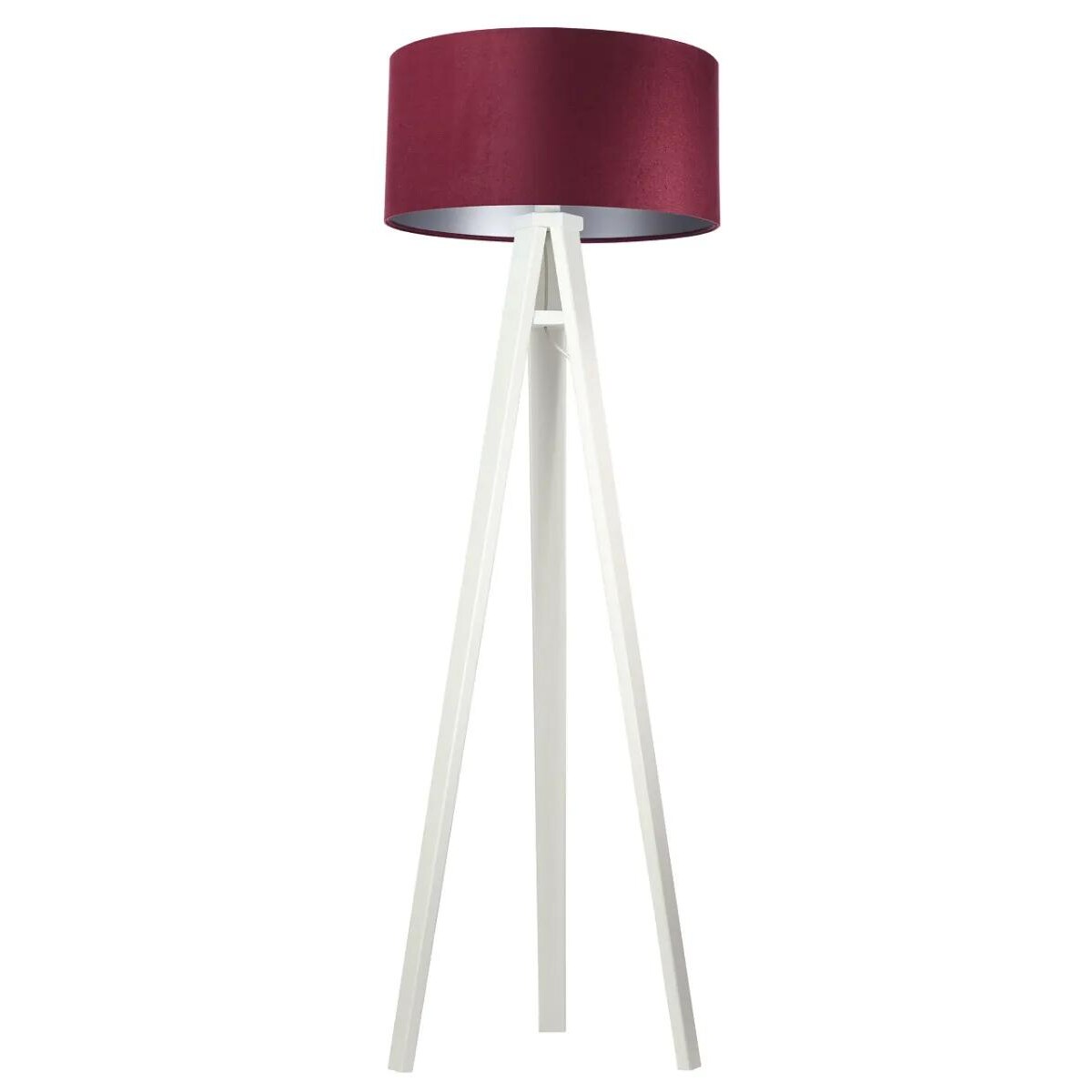 Lampa stojąca HOME 50 bordowa/srebrna/biała