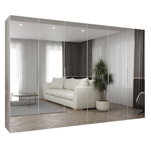 Szafa uchylna otwierana MARBELLA 3 300 wys. 202 cm Biały + u. Kaszmir