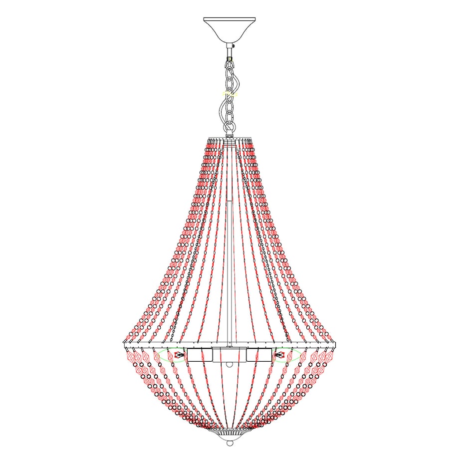 Glamour żyrandol wiszący Granso 107028 lampa nad łóżko czarna