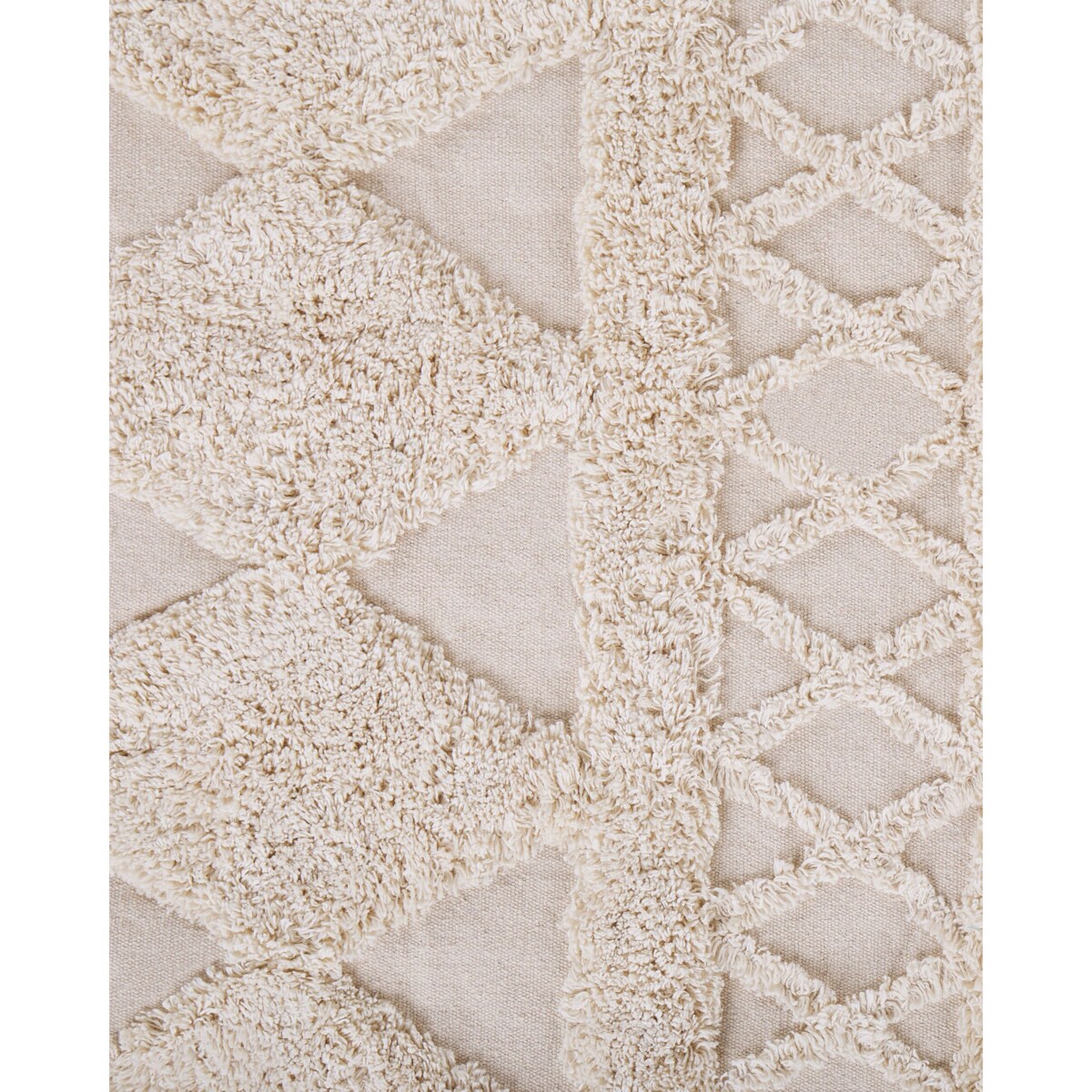 Dywan bawełniany 140 x 200 cm beżowy DIDIM