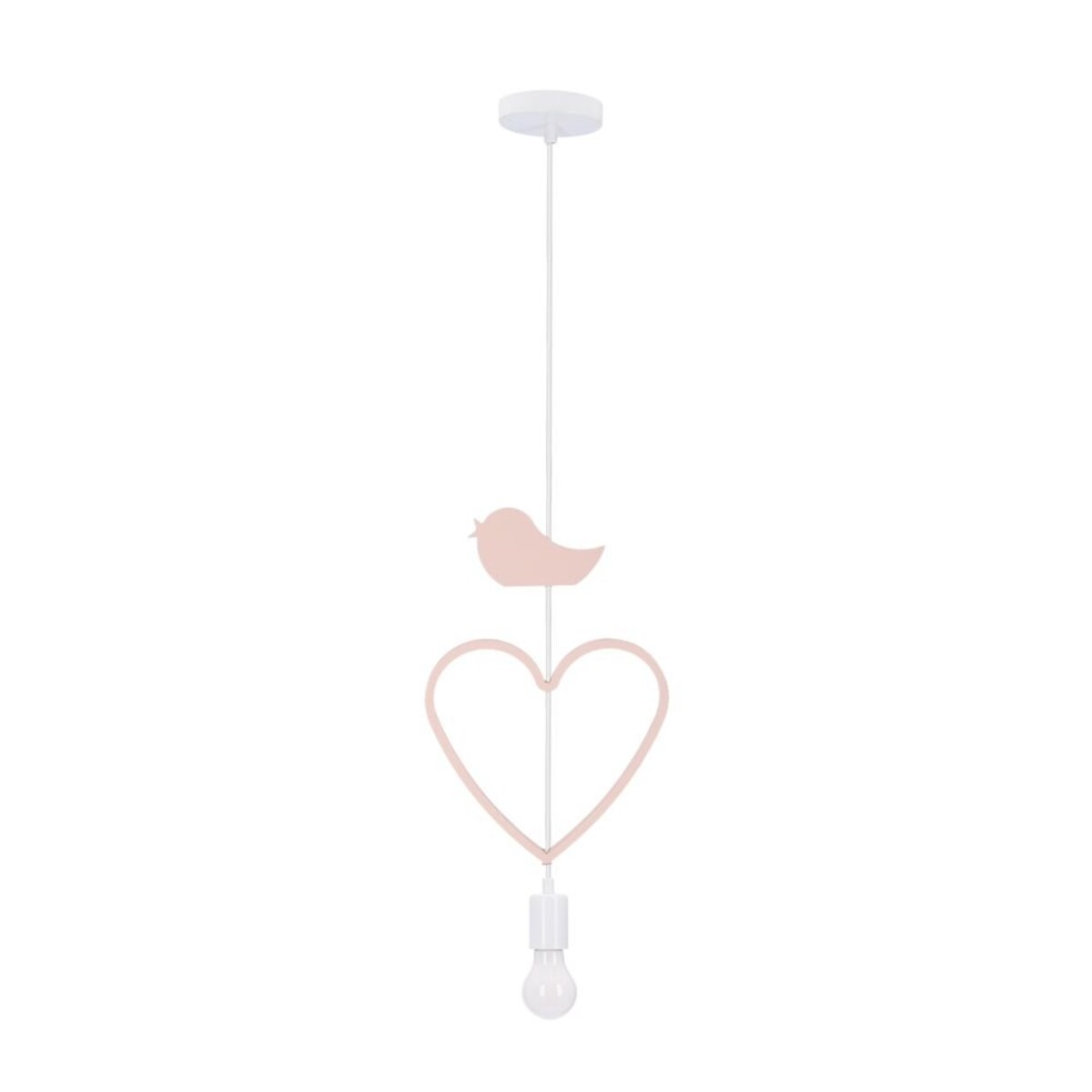 Lampa wisząca dziecięca Candellux HEART 31-12098 do pokoju dziecka, motyw serca
