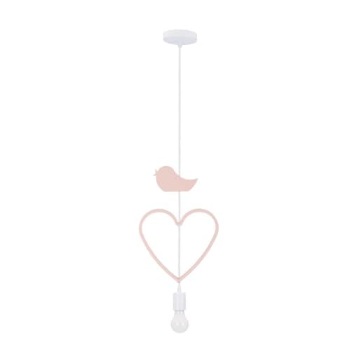 Lampa wisząca dziecięca Candellux HEART 31-12098 do pokoju dziecka, motyw serca