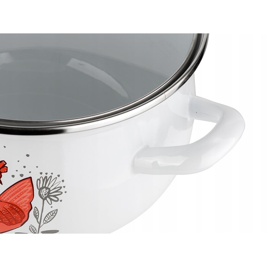 GARNEK EMALIOWANY pleszew 18cm 2,9 L kuchenny do gotowania obiadu w KURY