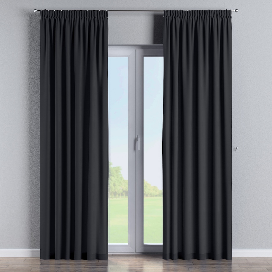 Zasłona na taśmie marszczącej 1 szt. 130x260 czarny