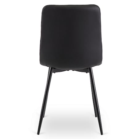 Krzesło Tapicerowane Kuchenne Do Jadalni Kuchni Salonu Loft Czarne DALVIN