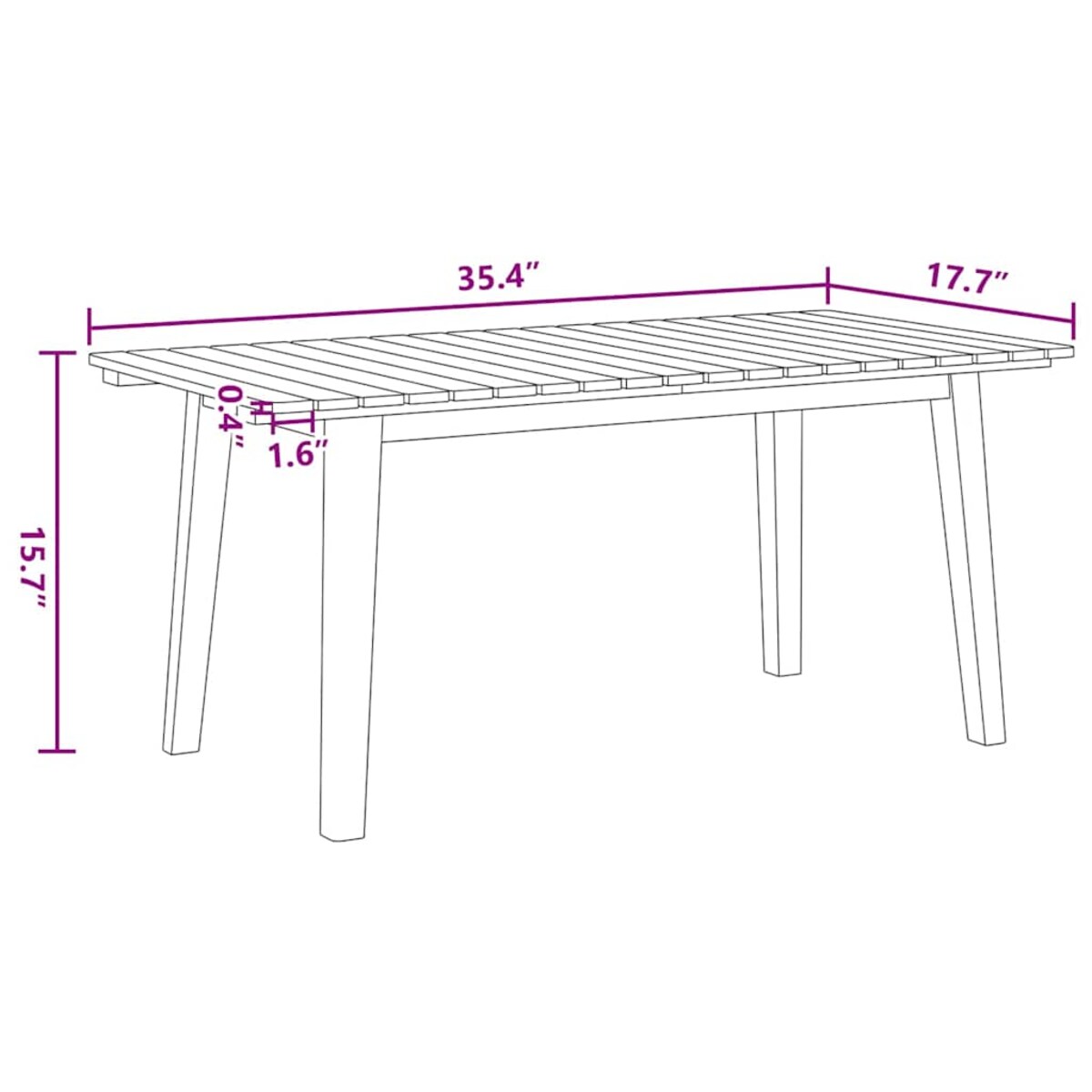 vidaXL Zestaw do jedzenia na zewnątrz Brązowy Lite Drewno Akacji