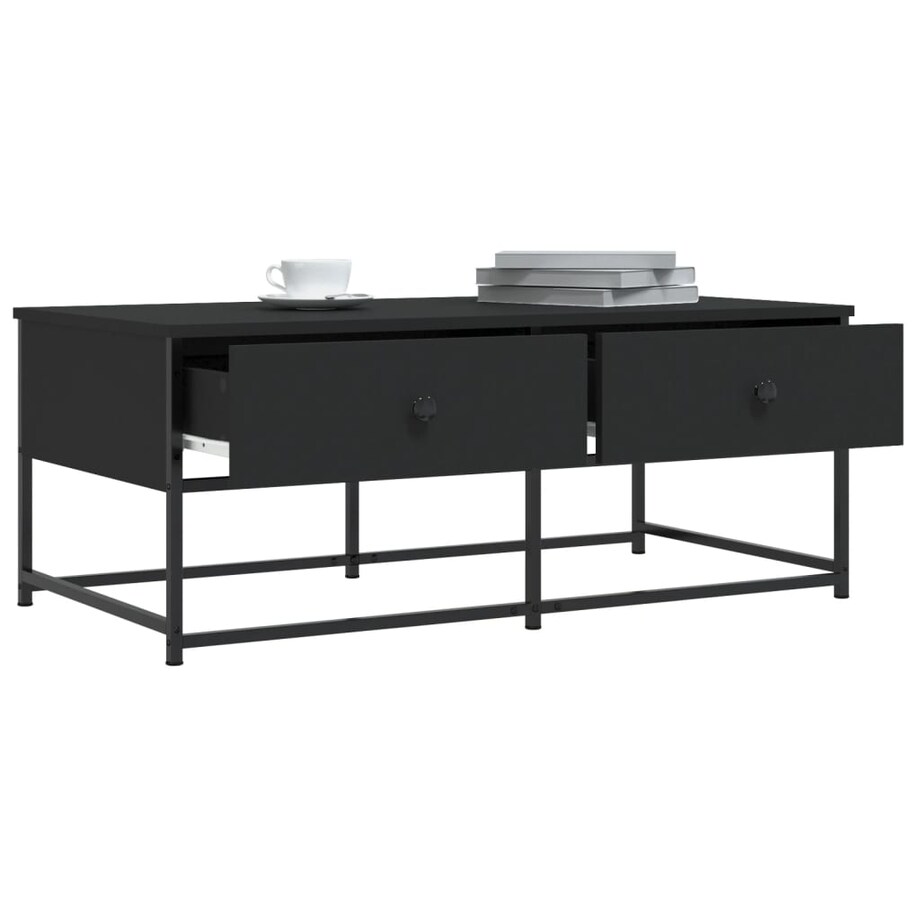 vidaXL Stolik kawowy, czarny 100x51x40 cm, materiał drewnopochodny