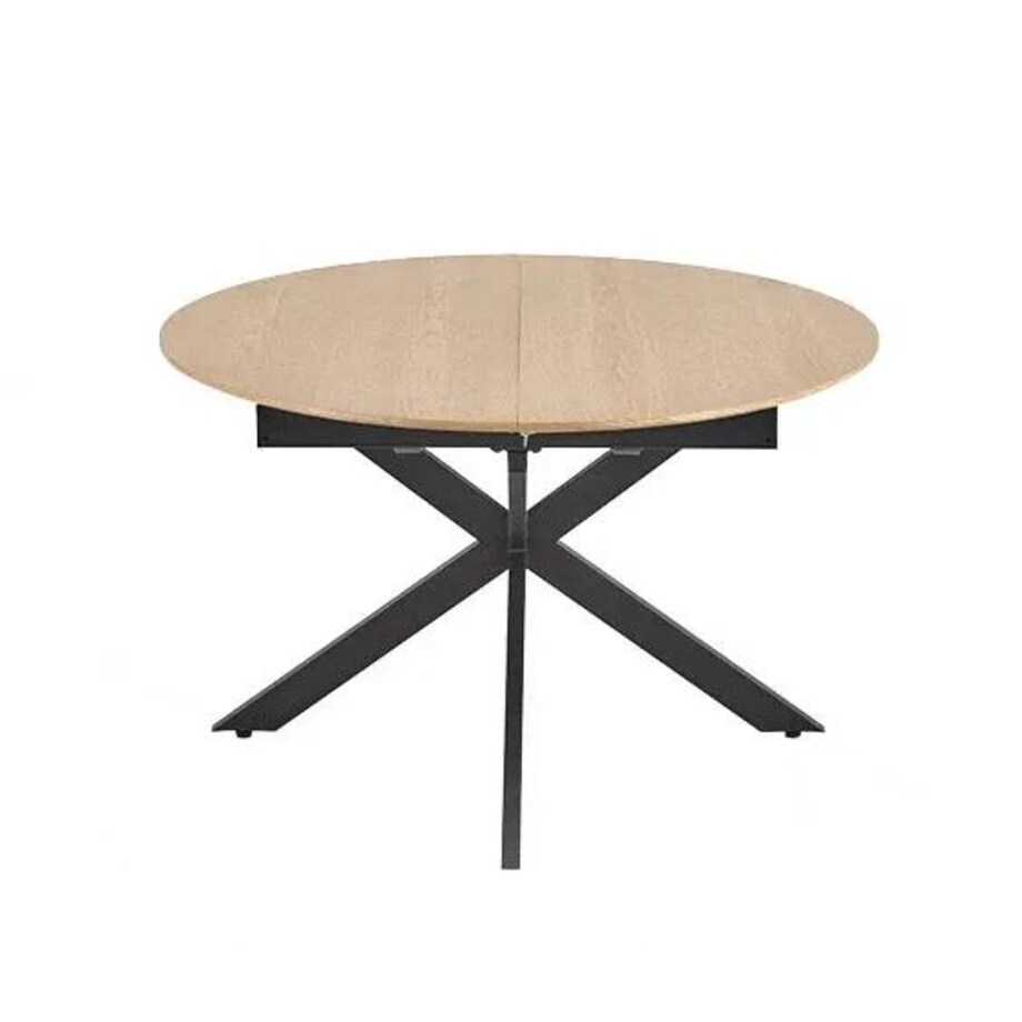 Stół rozkładany ACORD 120(200)x120 dąb naturalny/czarny