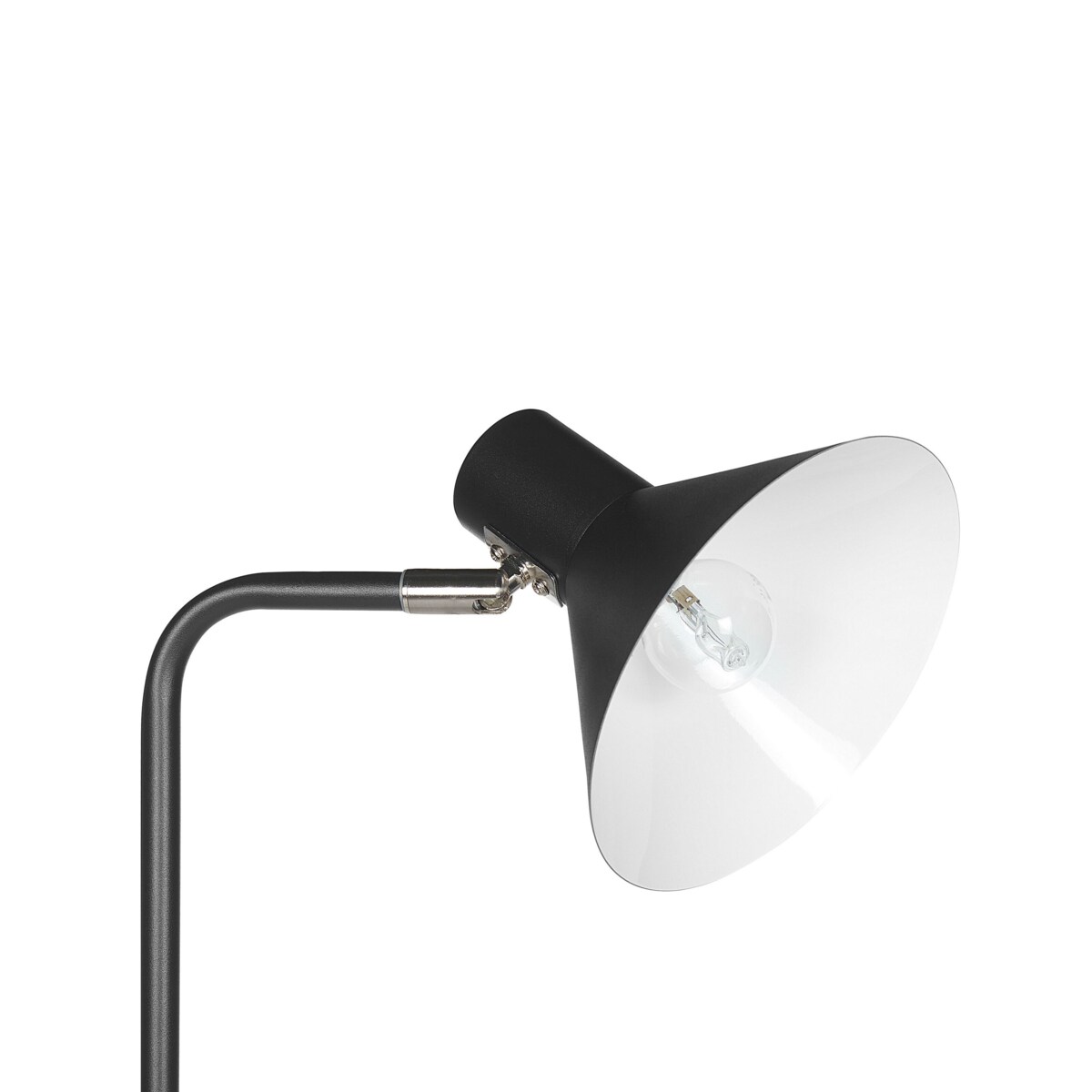 Lampa podłogowa regulowana metalowa czarna RIMAVA