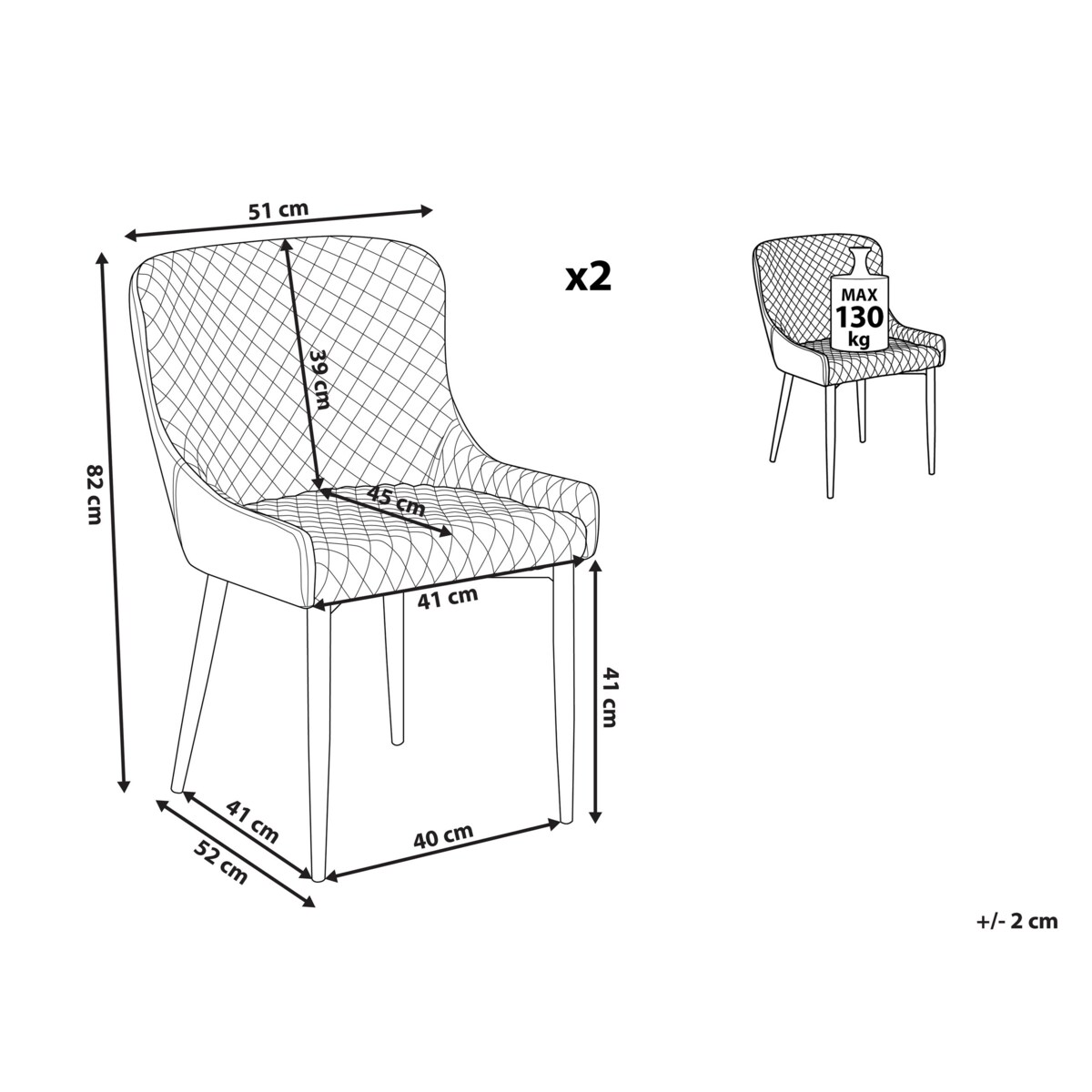Zestaw 2 krzeseł do jadalni welurowy żółty SOLANO