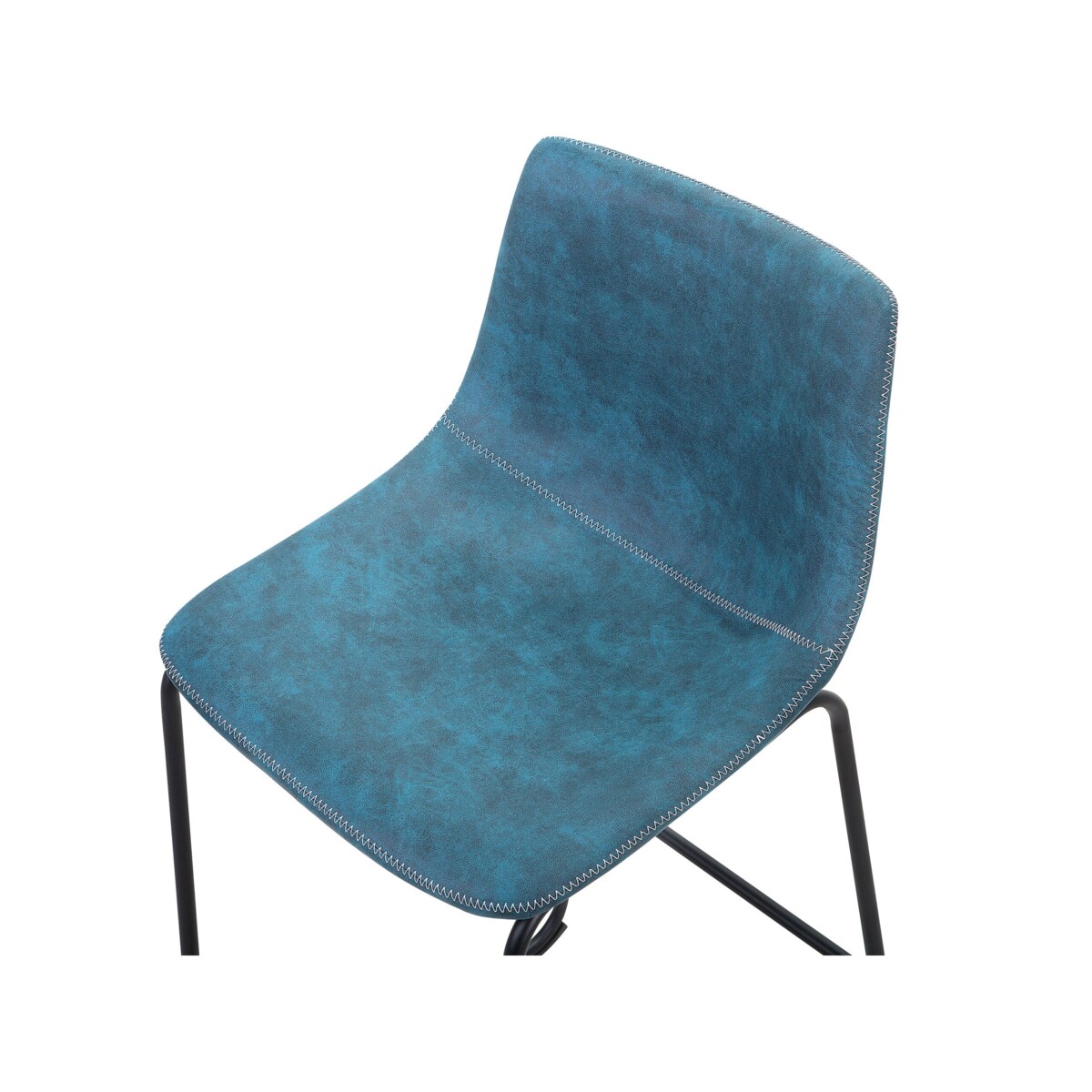 Zestaw 2 krzeseł barowych niebieski FRANKS