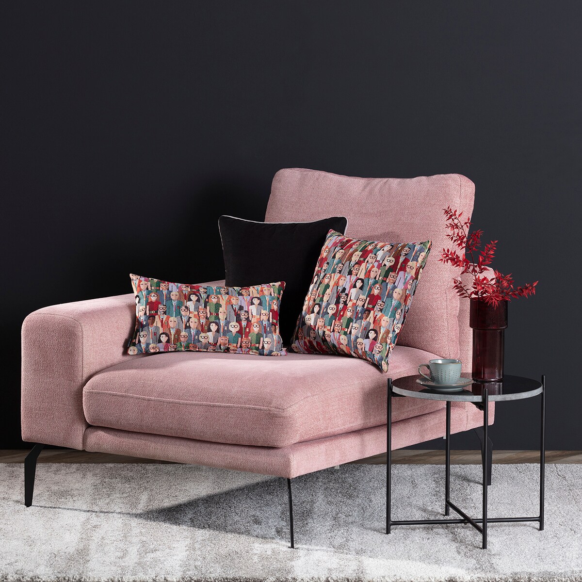 Zestaw poduszek do salonu Modern People, 43x43/45x45/47x28 cm