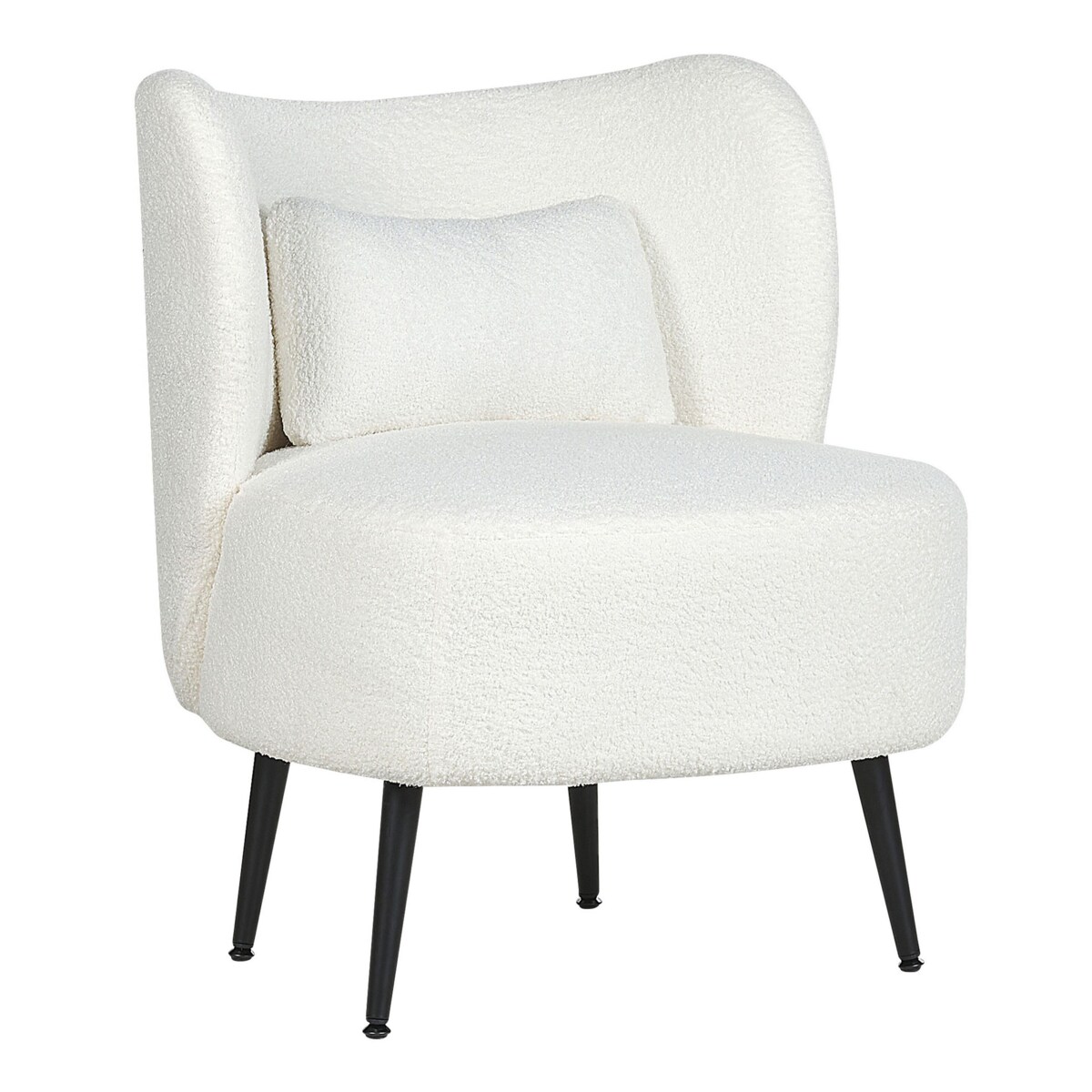 Fotel boucle biały OTSBY