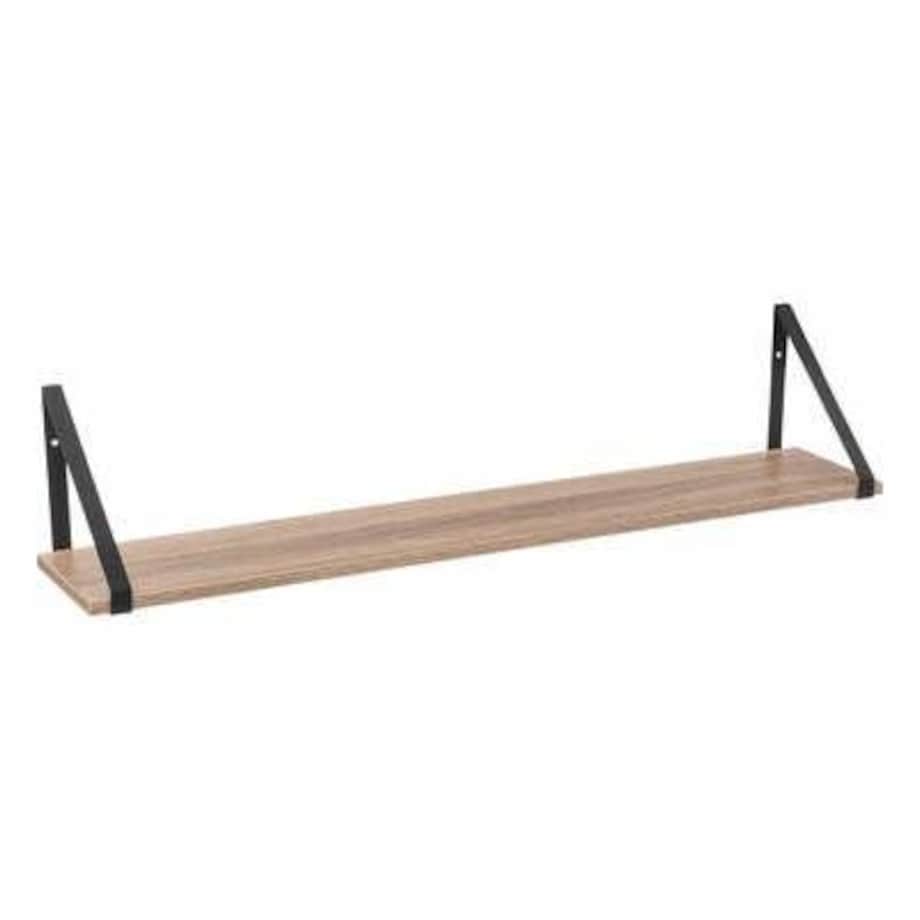PÓŁKA O DŁUGOŚCI 78 cm Aliaj naturalna CZARNE WSPORNIKI 5kg