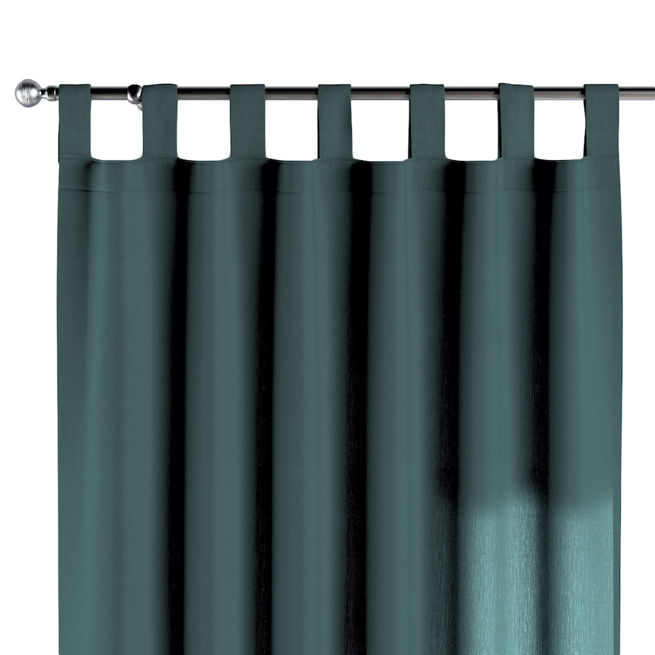 Zasłona na szelkach 1 szt. 130x245 zgaszona szmaragdowa zieleń