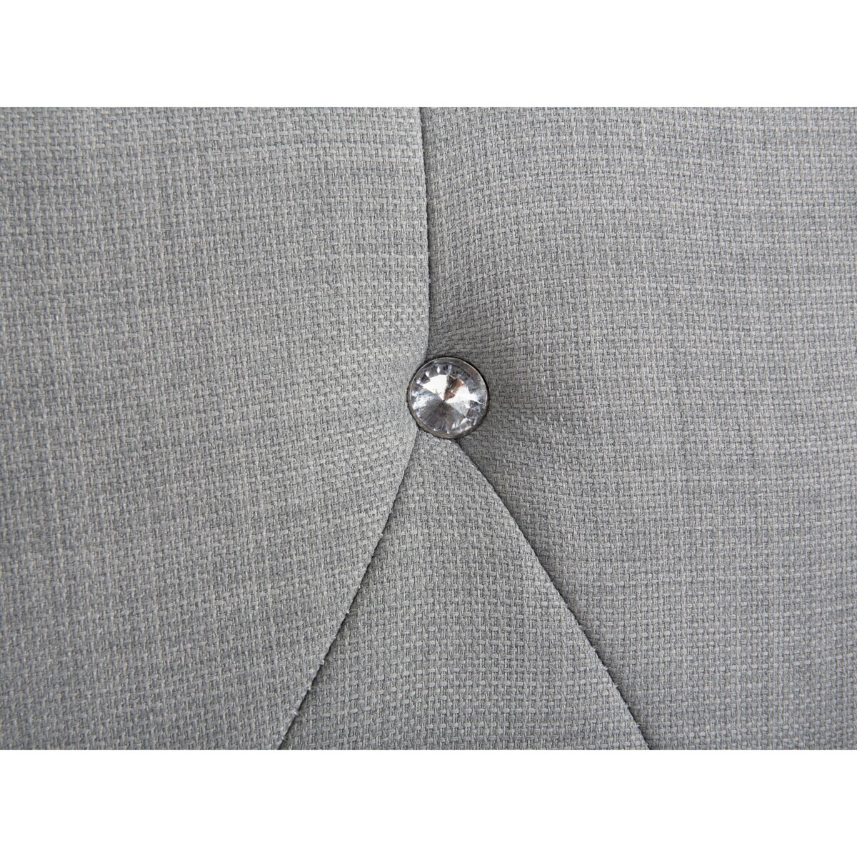 Łóżko z pojemnikiem tapicerowane 160 x 200 cm szare METZ