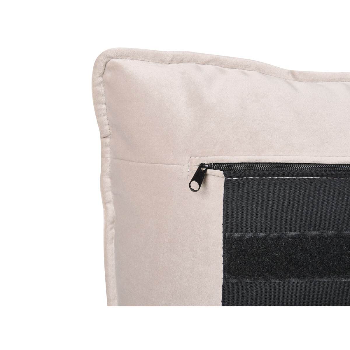 Łóżko Welur BAJONNA 160 x 200 cm Beżowoszary