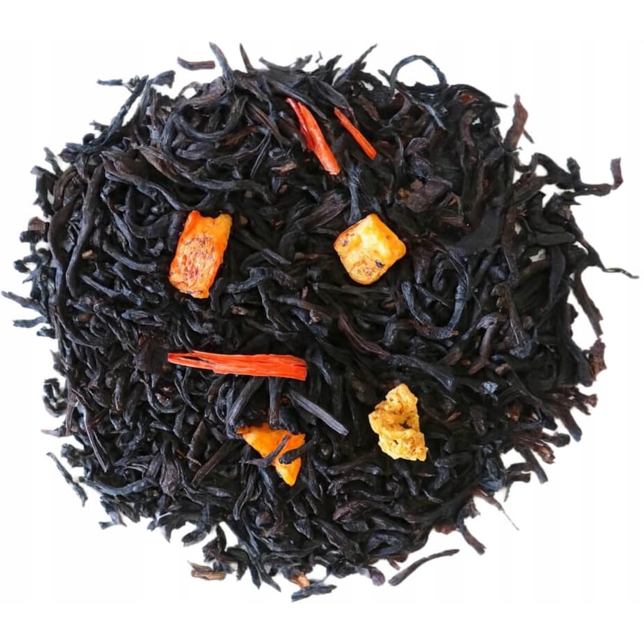 Herbata czarna MORELOWO TRUFLOWA premium drzewo sandałowe morele 120g - herbata liściasta sypana mieszanka napar susz