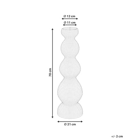 Wazon dekoracyjny GERACE Rattan 70 cm Naturalny