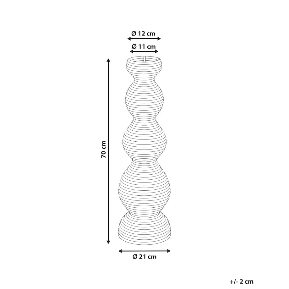 Wazon dekoracyjny GERACE Rattan 70 cm Naturalny