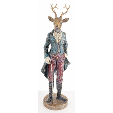 Figurka - elegancki jeleń 42x13x11 cm ELEGANTE z laską