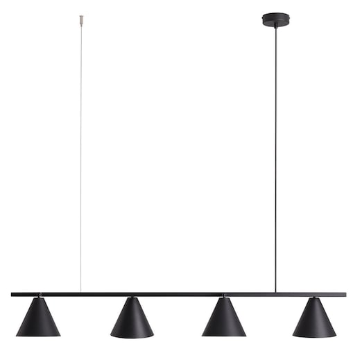Modernistyczna lampa wisząca Form 1108L1 Aldex do salonu czarna