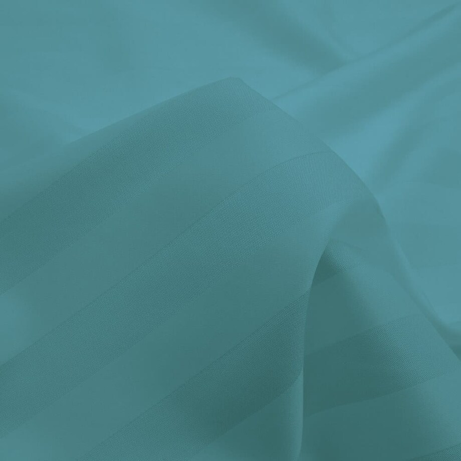 Pościel bambusowa satyna bawełniana 160x200 Bamboo paski, turkusowa