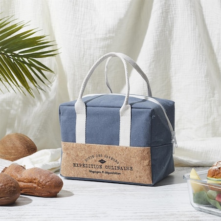 TORBA NA LUNCH Refreshing Cork 3L niebieska termoizolacyjna