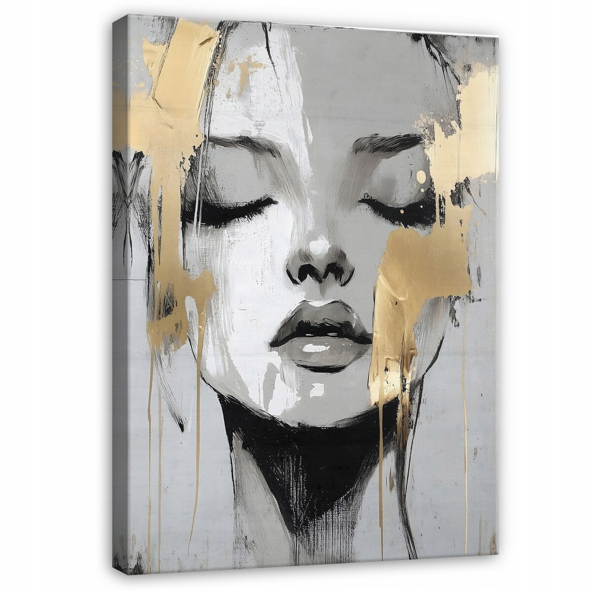 OBRAZ DO SYPIALNI SALONU KOBIETA TWARZ GLAMOUR NA PŁÓTNIE ŚCIANĘ 100x70