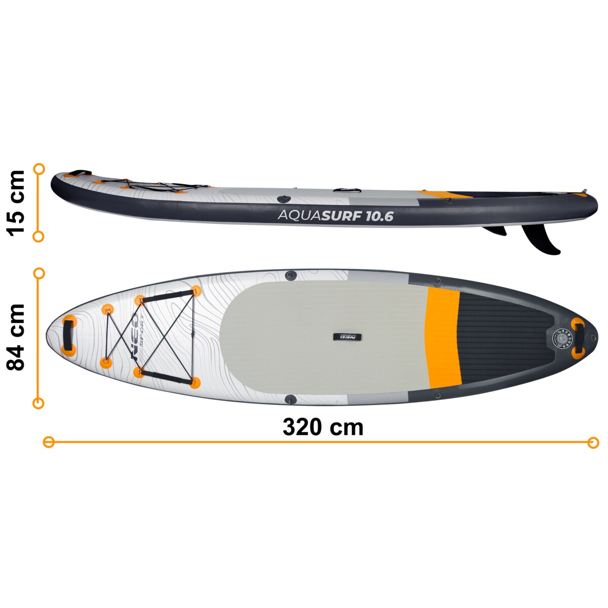 Deska SUP do pływania pompowana Paddle Aquasurf Neo-Sport 320cm ZESTAW