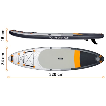 Deska SUP do pływania pompowana Paddle Aquasurf Neo-Sport 320cm ZESTAW