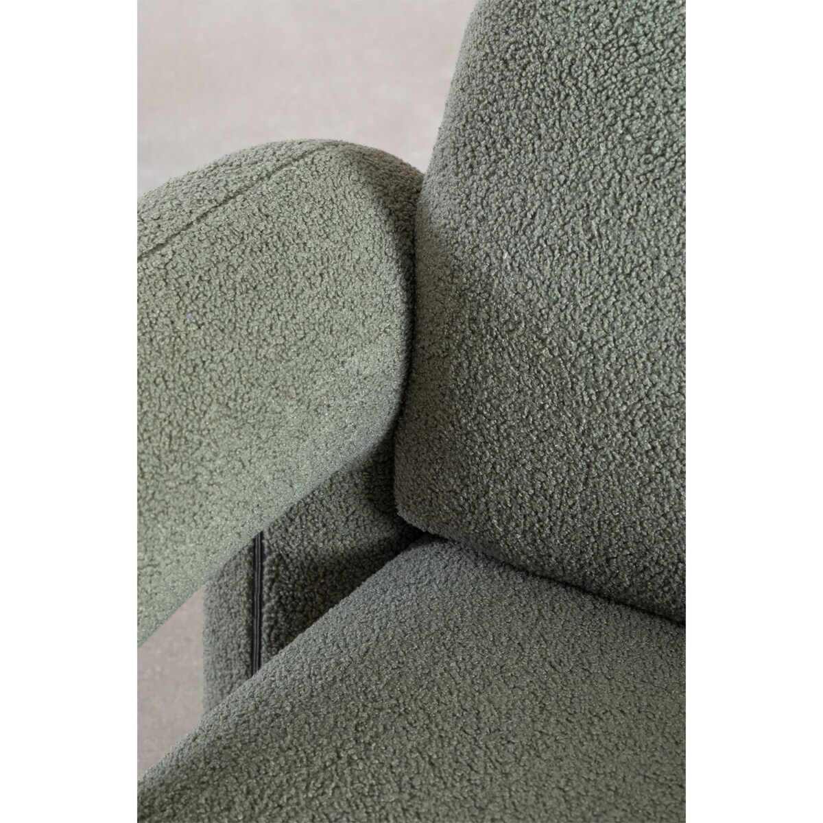 Fotel wypoczynkowy, boculé, szałwiowa zieleń, Nixon