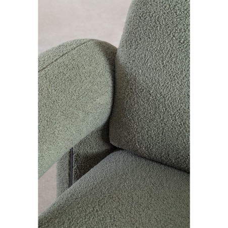 Fotel wypoczynkowy, boculé, szałwiowa zieleń, Nixon