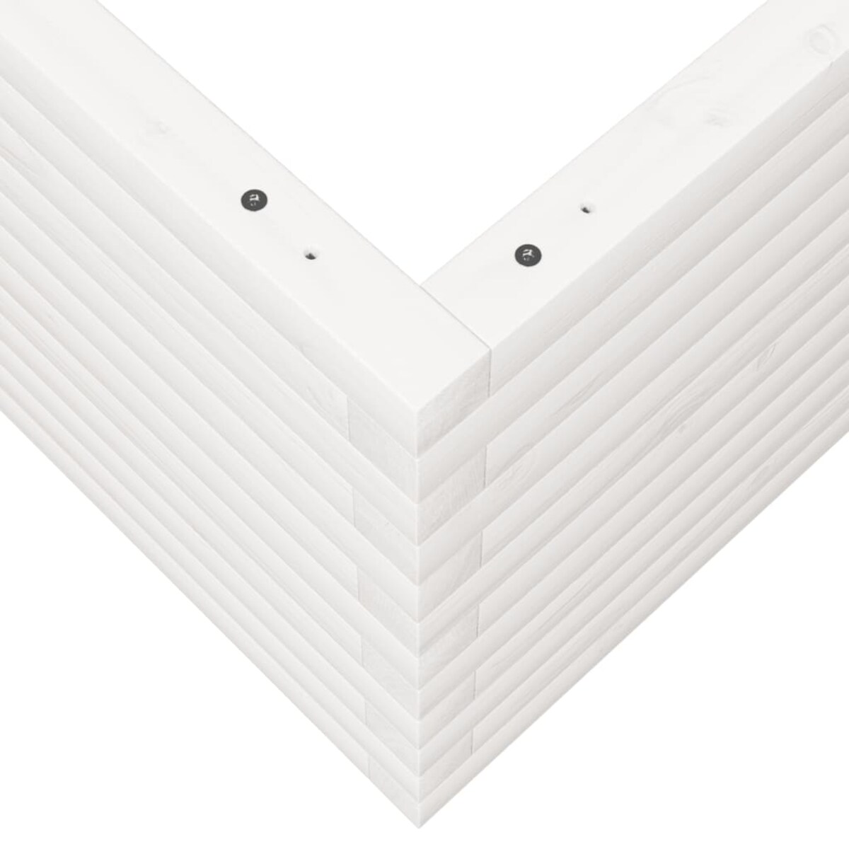 vidaXL Donica ogrodowa, biała, 60x60x45,5 cm, lite drewno sosnowe