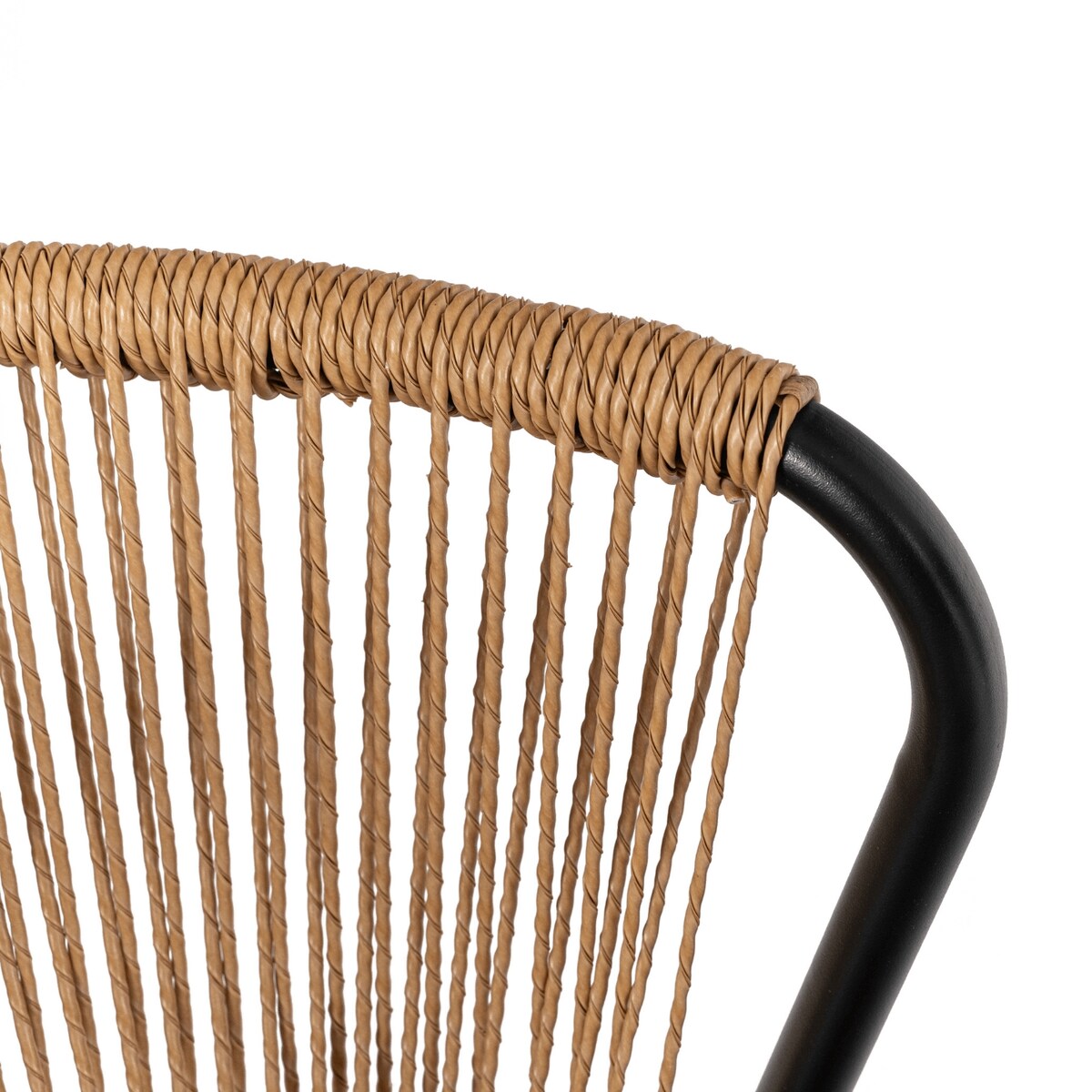 Zestaw 2 Krzesła Ogrodowe I Stolik Rattan Na Ogród Balkon Taras Brąz TRISTE