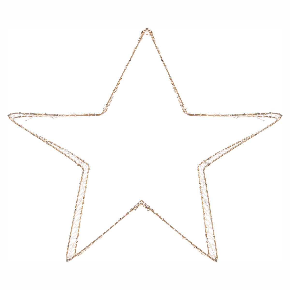 Zestaw 2 dekoracji świątecznych LED ITALLA 30/38 cm Gwiazda Złoty