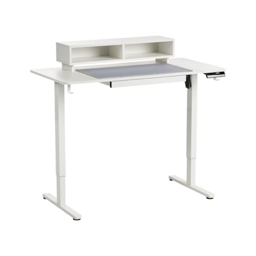 Biurko regulowane elektrycznie LUCAMA Biały 120 cm 60 cm Z portem USB