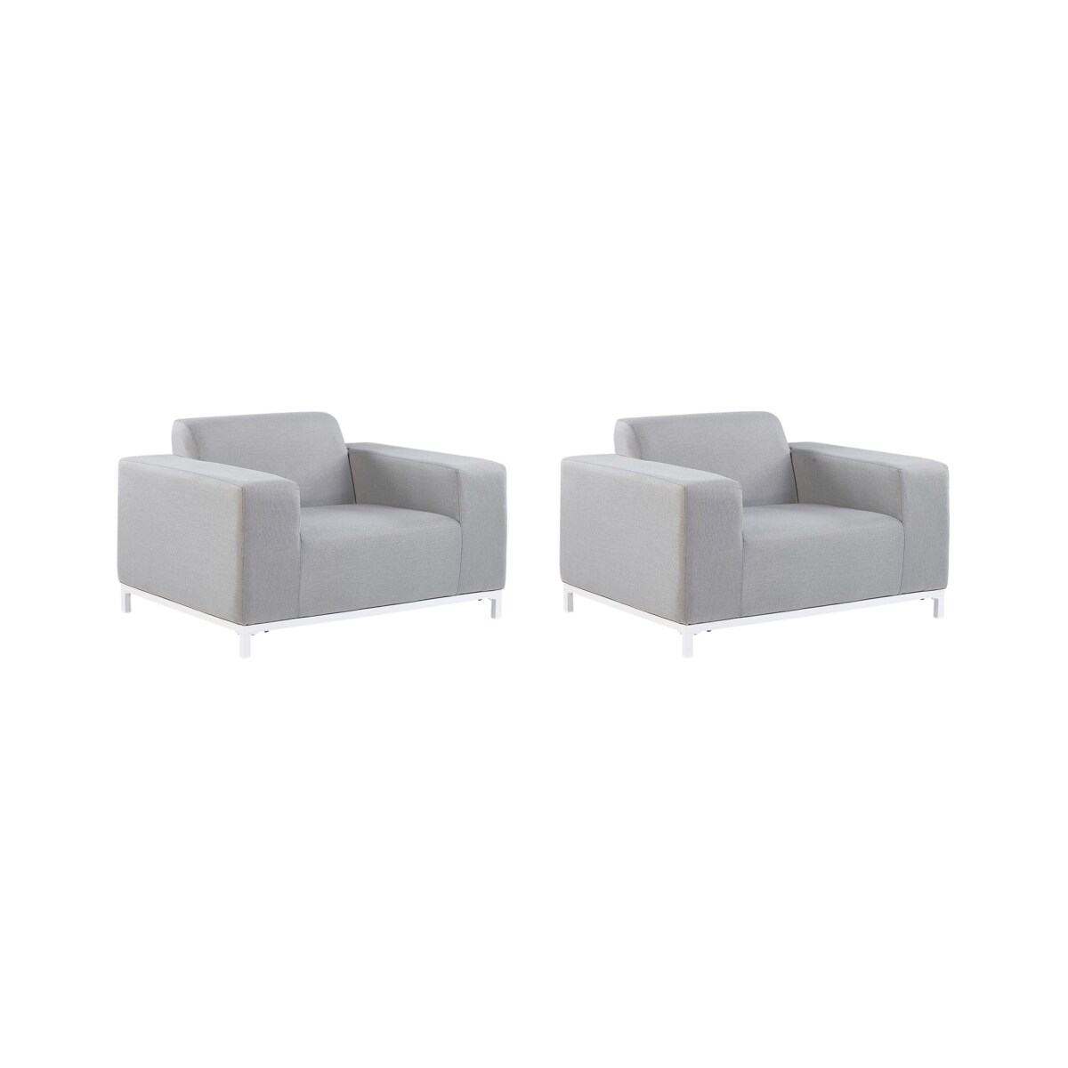 Zestaw 2 foteli ogrodowych jasnoszary z białym ROVIGO