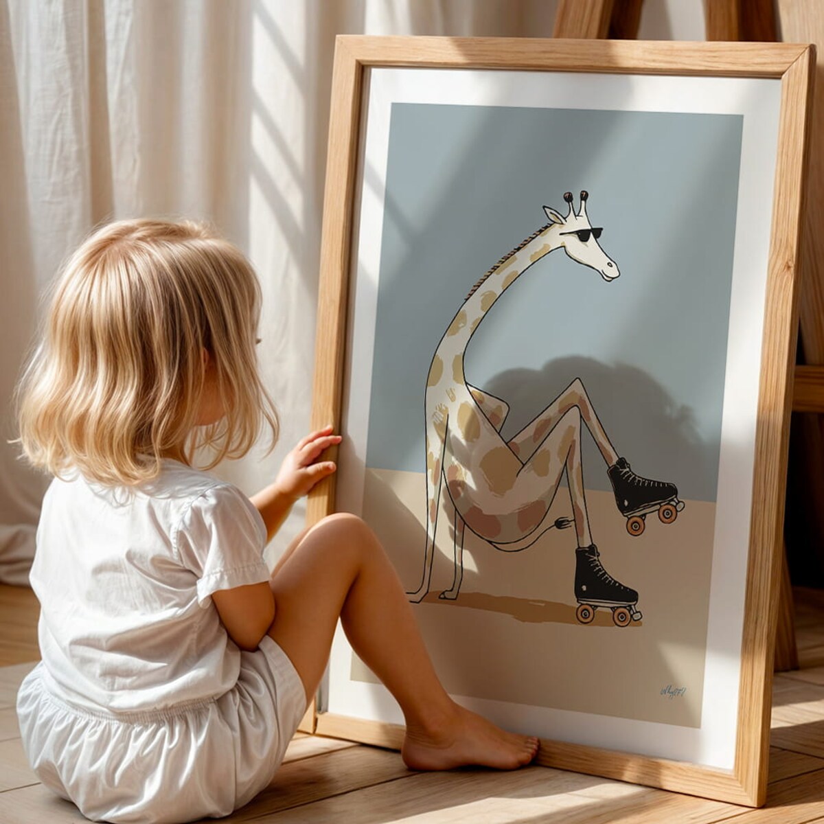 plakat skater žyrafa 70x100