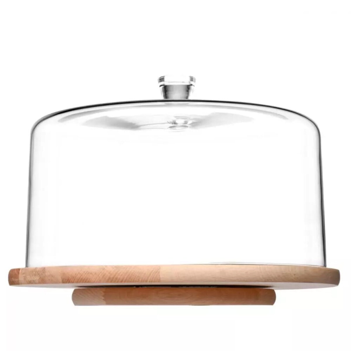 Patera Obrotowa Drewniana z Kloszem Pokrywą Krosno 33 cm Duża Elegancka