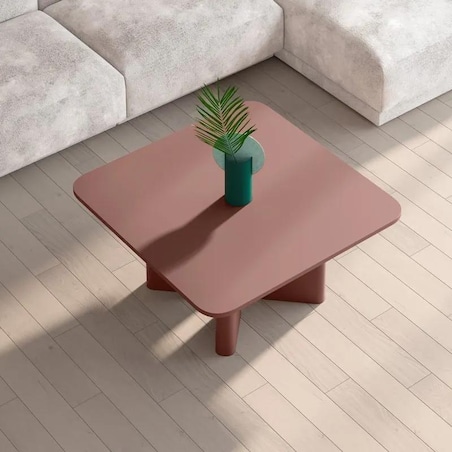 Stolik kawowy DIVERSO 80x80 bordowy