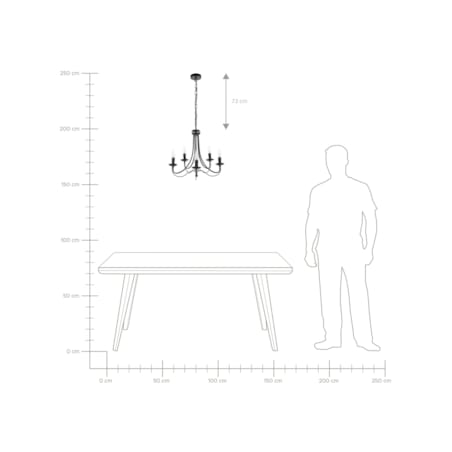 Żyrandol metalowy czarny DABUS