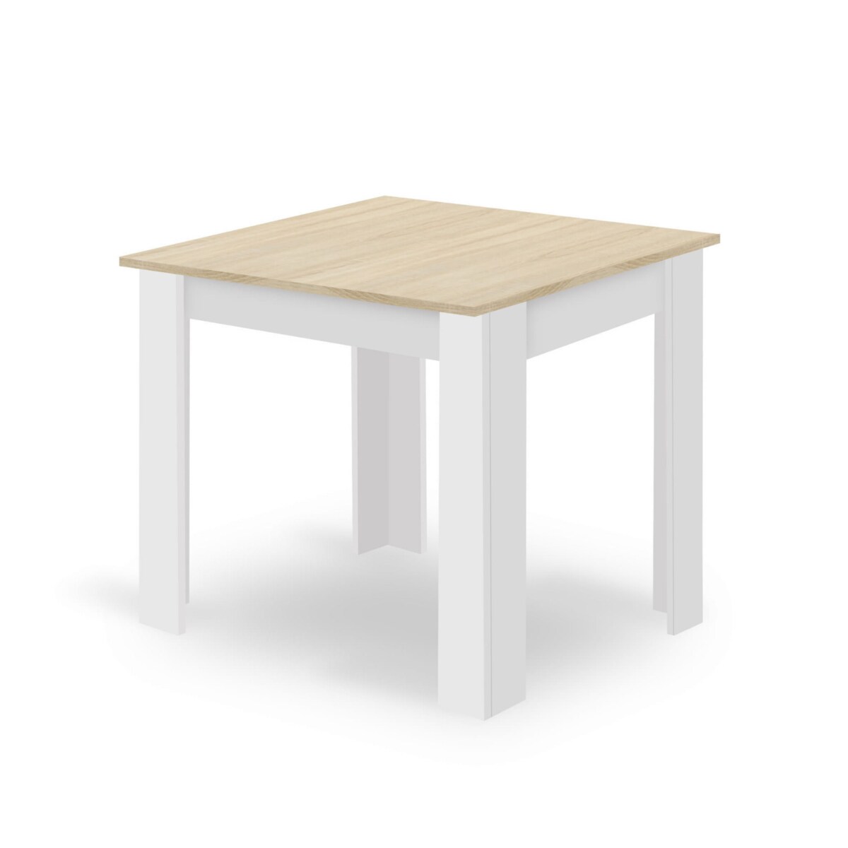 Stół Do Jadalni Kuchni Salonu Biura 80x80 Dąb Sonoma + Biały