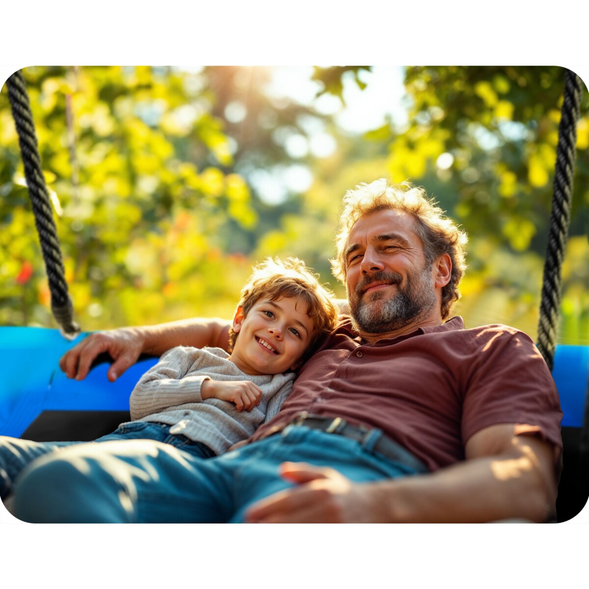 Huśtawka ogrodowa Neo-Sport bocianie gniazdo fotel wiszący 110x70 cm czarno-niebieska