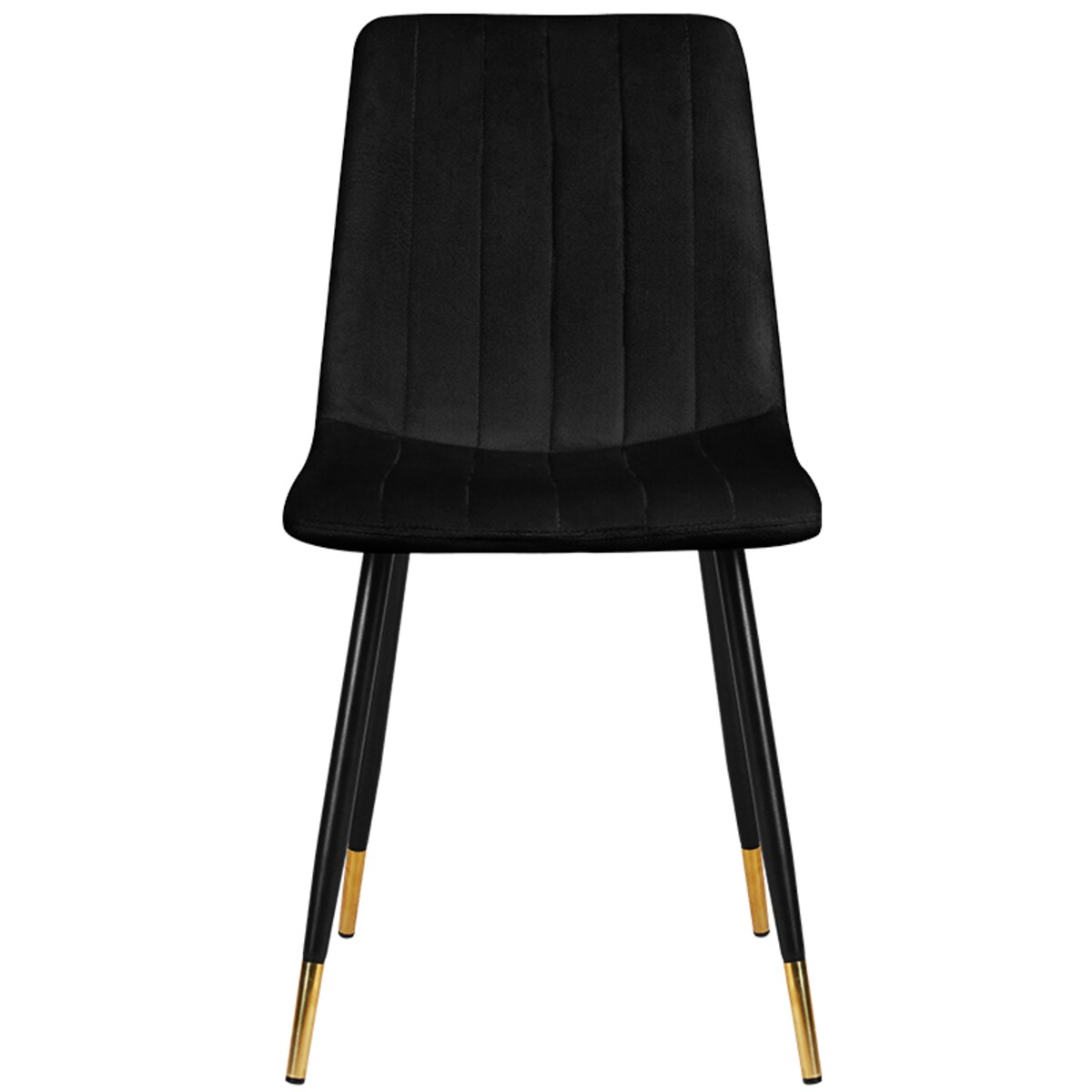Krzesło tapicerowane czarne do salonu jadalni pikowane welurowe